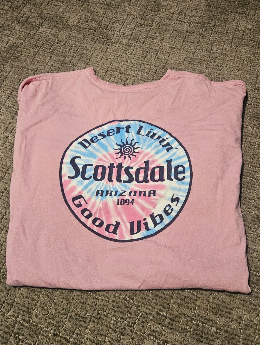 Pink Tie-Dye Graphic Long-Sleeve Tee